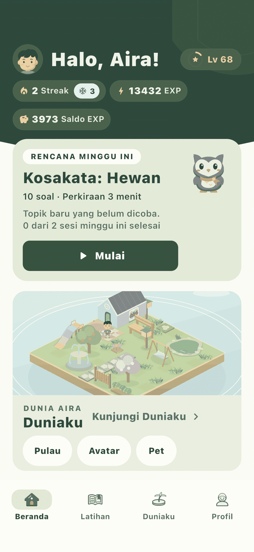 Beranda anak: streak, Duniaku & rencana